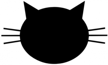 Tabla Scolara sub Forma de Autocolant pentru Scris cu Creta Cap pisica Neagra 100 x 100 cm 