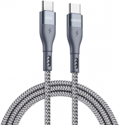 Cablu de incarcare/transfer date USB la USB Type-C lungime 1M 65W Fast charge ranforsat Gri KOF-BBL7993 