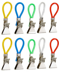 Clipsuri cu bucla pentru agatat prosoape de bucatarie set 10 bucati Multicolor JMB-BBL7876 