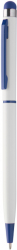 Creion Stylus Pen pentru tableta telefon sau laptop cu touch screen cu varf de pix Alb cu Albastru ELV-BBL7469 