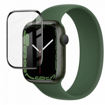 Folie protectie pentru Apple Watch Series 8- 45 mm sticla securizata Negru-Transparent CER-BBL7587 