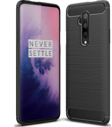 Husa de protectie BIBILEL cu insertii carbon pentru OnePlus 7T Pro protectie spate bumper capac de protectie Rosu MOB-BBL7592 