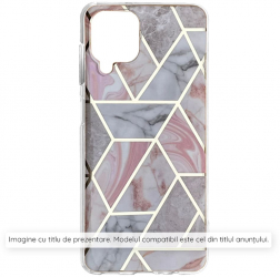 Husa de protectie pentru Samsung Galaxy A14 bumper model floral Pink Hex Multicolor KOF-BBL7978 
