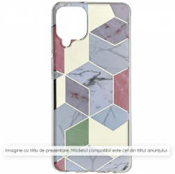 Husa de protectie pentru Samsung Galaxy A14 bumper model floral Purple Hex Multicolor KOF-BBL7976 