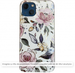 Husa de protectie pentru Samsung Galaxy A54 bumper model floral Chloe White Multicolor KOF-BBL7981 