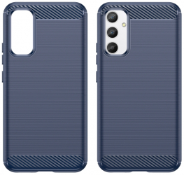 Husa pentru Samsung Galaxy A34 5G protectie din silicon flexibil Carbon Albastru HUR-BBL7536 