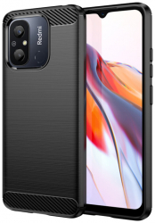 Husa pentru Xiaomi Redmi 12C Bibilel Carbon Design Negru KOF-BBL7834 