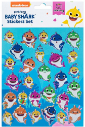 Set 200 stickere cu Baby Shark Multicolor JMB-BBL7649 