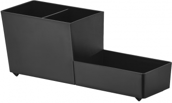 Set cu suport ustensile suport farfurii si suport vesela Plastic si Otel Negru IKA-BBL7760 