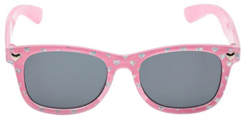 Set ochelari de soare si etui pentru copii model inimioare 100 protectie UV +3 ani Roz JMB-BBL7846 