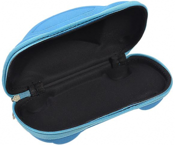 Toc Etui ochelari Hardcase cu interior super soft rezistenta la socuri si praf forma Masina Albastru JMB-BBL7843