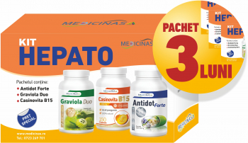 3 x Kit Hepato - protejeaza fcatul si functiile hepatce + Gratuit cartea Ce sa mananci ca sa vindeci ficatul 