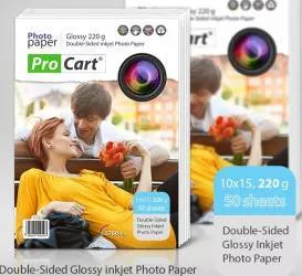 Hartie Procart FOTO Glossy printabila fata-verso 220g 10X15 cm