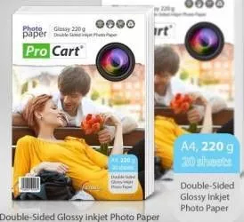 Hartie Procart FOTO Glossy printabila fata-verso 220g A4 