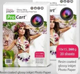 Hartie Procart FOTO RC Glossy 260g 10x15 cm 