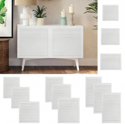 vidaXL Usi lamelare 4 buc. alb 61 5x59 4 cm lemn masiv de pin 