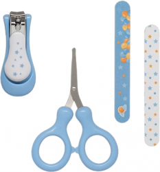 Acesorii pentru ingrijire copii format din 4 piese material netoxic 0 BPA Blue 