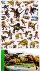 Album cu stickere holografice cu dinozauri 40 de stickere cu modele diferite Multicolor 