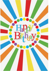 Banner decorativ cu model Happy Bithday dimensiune 68 x 150 cm Multicolor 
