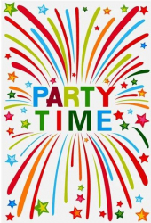 Banner decorativ cu model Party Time dimensiune 68 x 150 cm Multicolor 