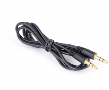 Cablu audio prelungitor Jack 3.5mm TATA la Jack 3.5 mm TATA textil ultrarezistent 1.5 metri Negru 