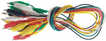 Cabluri pentru testare electrica 5 culori cu cleme de prindere 10 cabluri de lungime 48 cm Multicolor 