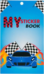Caiet cu autocolante si stickere 150 de modele dimensiuni si modele diferite Racing car Multicolor 