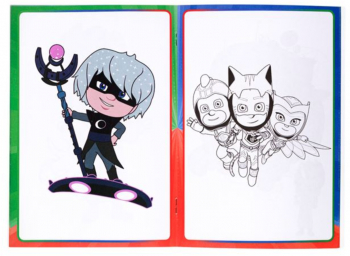 Carte pentru colorat cu personaj PJMASKS editura Gama 18 pagini Multicolor 