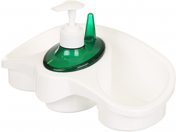 Dispenser cu suport pentru detergent lichid si suport pentru inele Alb
