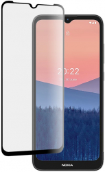 Folie compatibila cu Nokia C21 fullscreen sticla securizata 9H Negru Transparent 