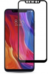 Folie de protectie full-screen compatibila cu Xiaomi Mi 8 / Mi 8 Pro Sticla securizata 9H Negru-Transparent 