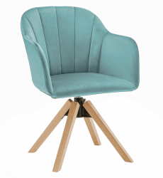 Fotoliu rotativ textil Velvet neomint fag DALIO 