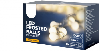 Ghirlanda luminoasa cu 100 de becuri LED 230V pentru exterior si interior 10m Warm White 