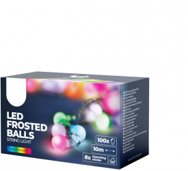 Ghirlanda luminoasa cu 30 de becuri LED Frost 230V pentru exterior si interior 5m Multicolor 