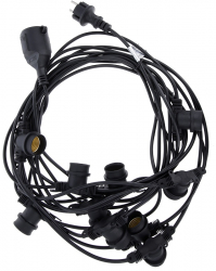 Ghirlanda luminoasa LED G45 10 becuri cu lumina Roz cu Albastru IP65 pentru interior si exterior 10 m Negru
