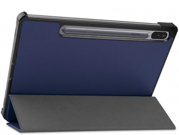 Husa book cover compatibila cu Samsung Galaxy Tab S7 FE 12.4 T730/ T736 2021 piele ecologica cu suport pentru stylus Dark blue 