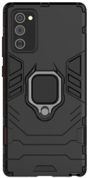 Husa compatibila cu Samsung Galaxy Note 20 Ultra inel cu functie kickstand model Defender Black 