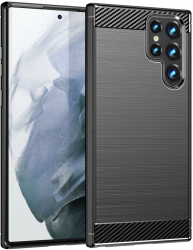 Husa compatibila cu Samsung Galaxy S22 Ultra model Carbon Negru 