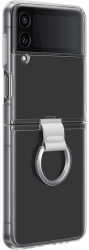 Husa compatibila cu Samsung Galaxy Z Flip 4 cu inel din policarbonat Black 