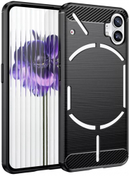 Husa de protectie compatibila cu Nothing Phone 1 Carbon design Black 