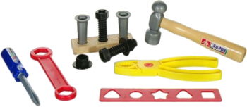 Kit de reparatii pentru copii 12 unelte din plastic Multicolor 