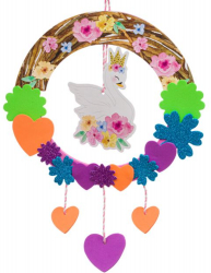 Kit educativ pentru creativitate format din piese din spuma predecupate Coronita cu lebada Multicolor 
