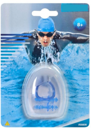 Kit pentru sporturi acvatice dopuri de urechi si clema pentru nas cutie pentru depozitare inclusa Alb 