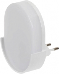 Lampa de veghe cu LED din plastic cu conector la priza 0.6W 230 V Alb 