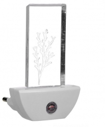 Lampa LED de veghe cu senzor pentru lumina conectare la retea 1W 9x 5.5 cm Alb 