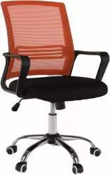 Scaun de birou mesh portocaliu material textil negru APOLO NEW 