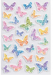 Set cu 27 de autocolante cu fluturi 25x 14 cm Multicolor 