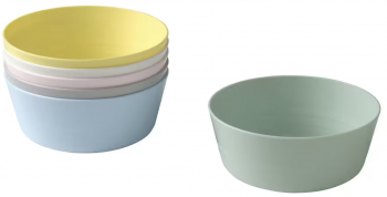 Set cu 6 boluri din plastic BPA free in culori pastel Multicolor 