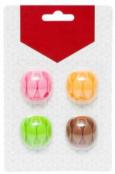 Set format din 4 clipsuri cu 3 sloturi autocolante pentru organizare cabluri Multicolor 