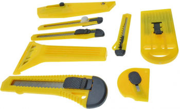 Set format din 8 cuttere cu forme diferite lame intre 7.2 si 50 mm Yellow 